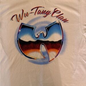 Wu-Tang Clan White Logo Graphic Tee Medium Hip Hop Streetwear Band Tee